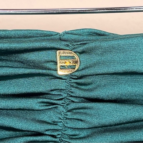 Small Despi Green Ruched Swim Bottom Emerald Textured Stretch Swimwear Beach - Picture 5 of 15